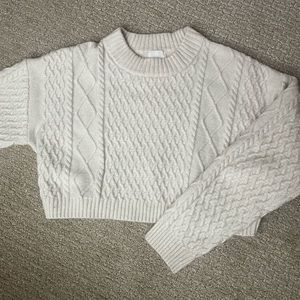 H&M cropped cable sweater